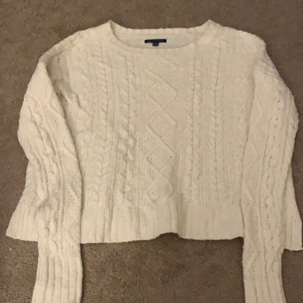 American eagle white sweater